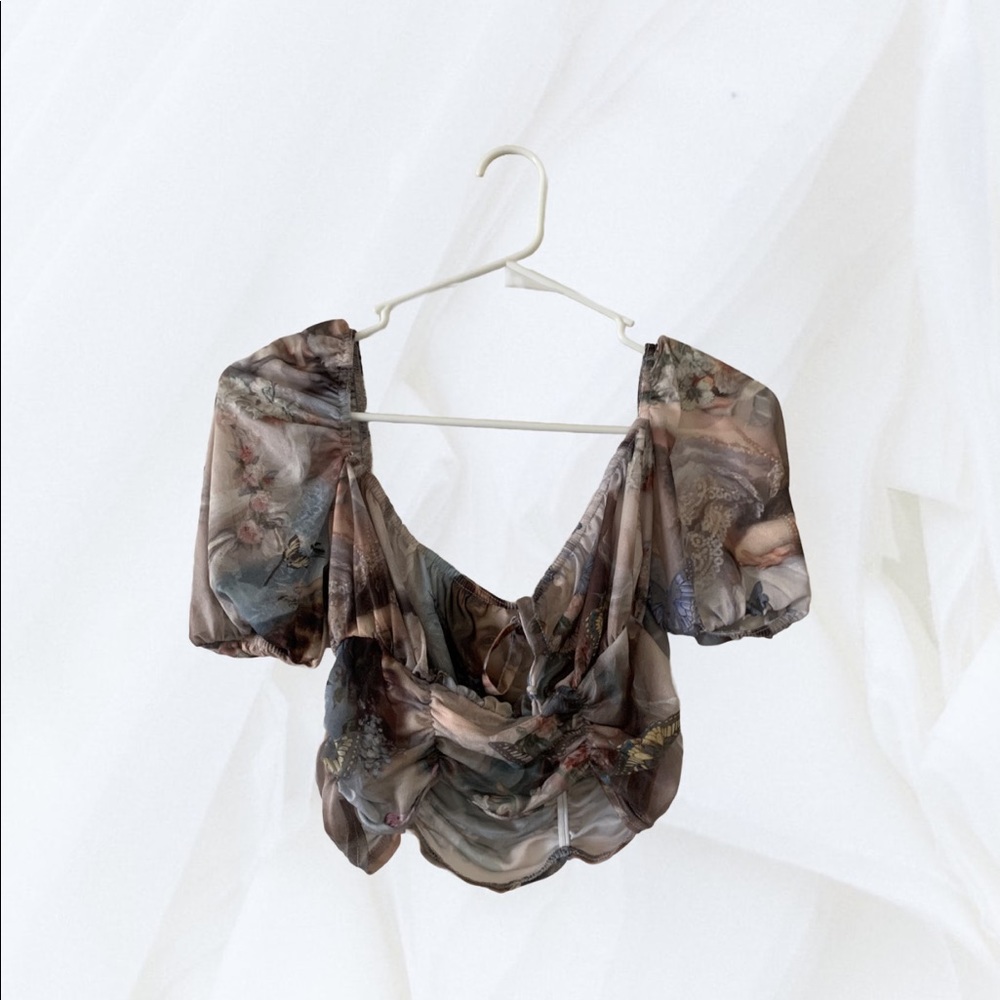 Butterfly Renaissance crop top